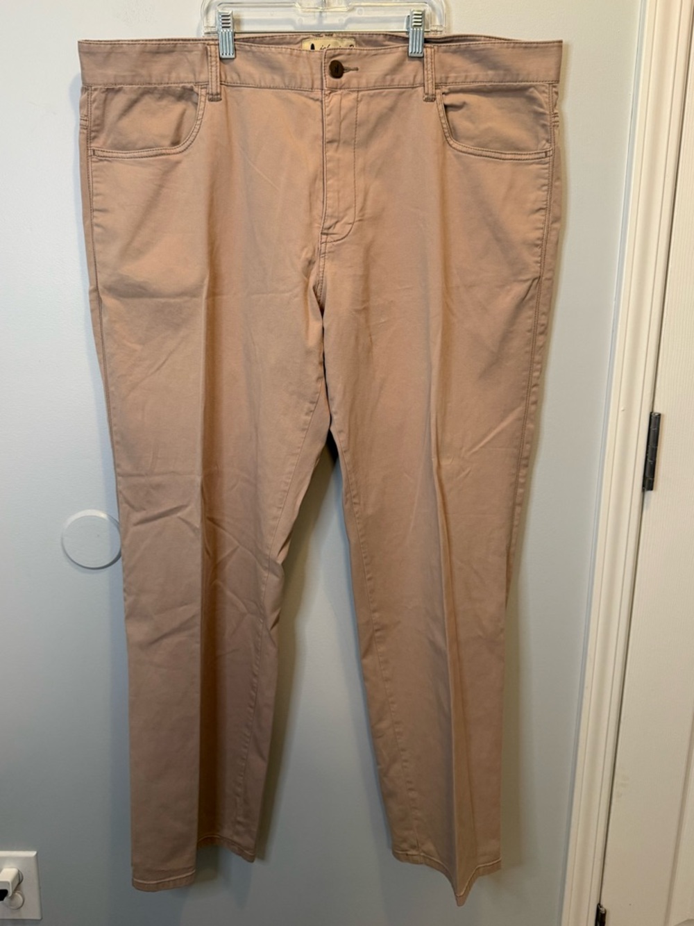 johnnie-O Men’s Flat Front Chino Pants Size 42x32 Khaki